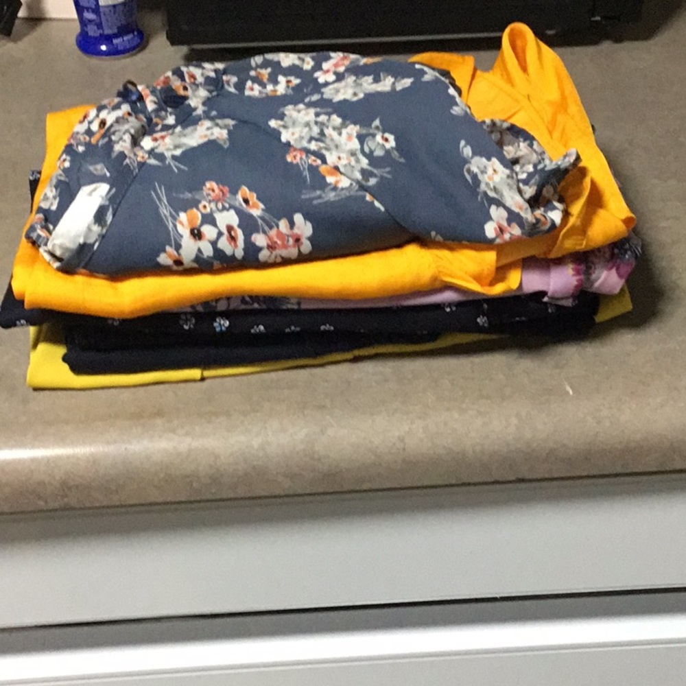 Floral Kids Shirt - Blue and Yellow